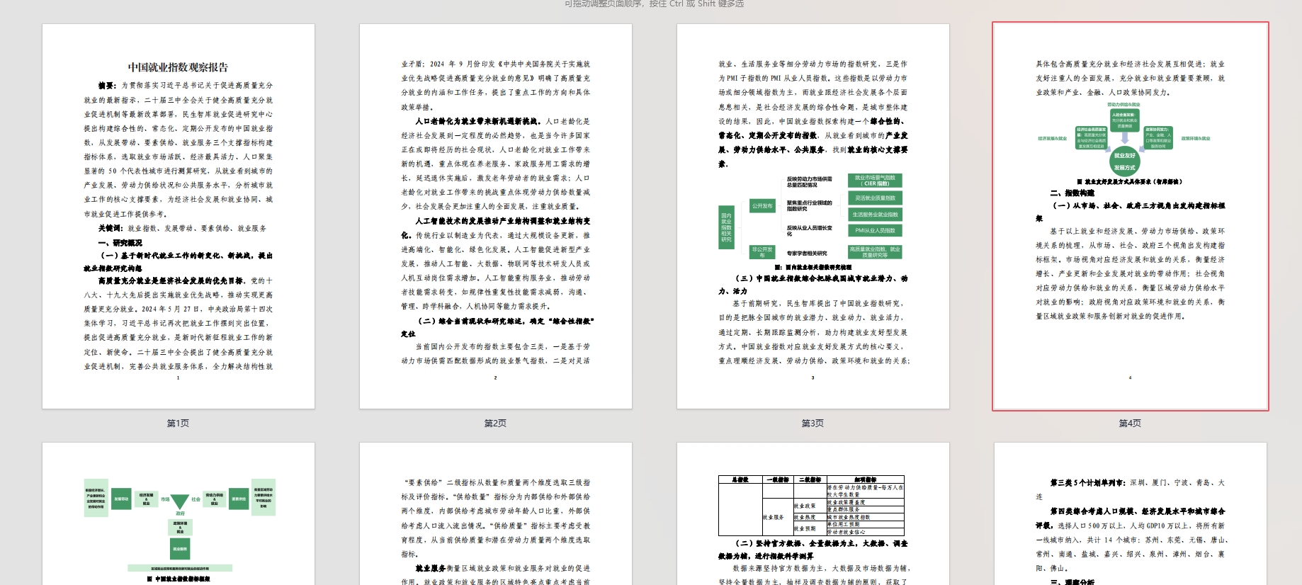 中国就业指数观察报告PDF下载