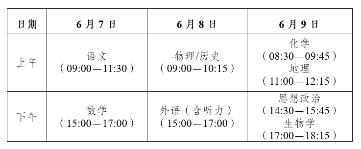 云南：2025年普通高校招生考试安排和录取工作实施方案