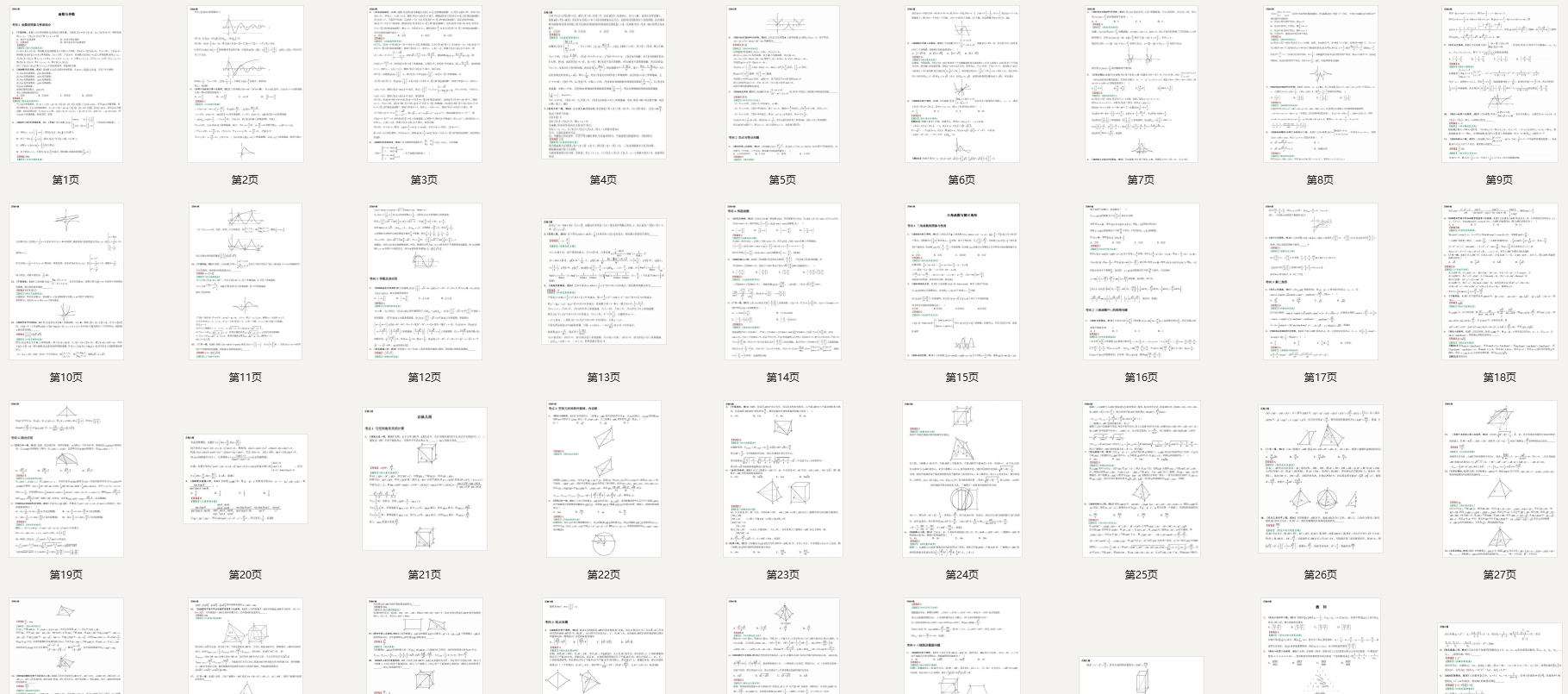 高中数学最常考的100道选择填空题！