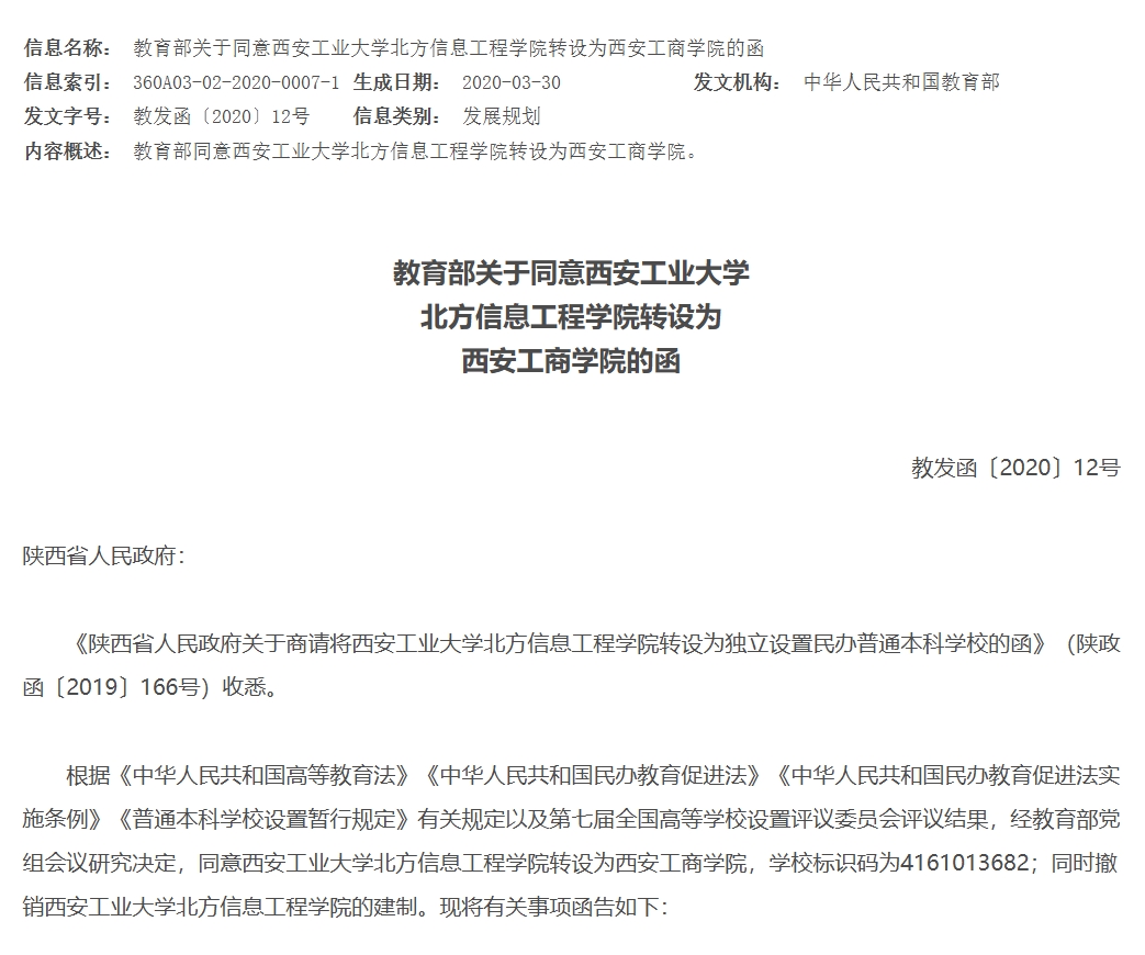 太冤枉了！西安工商学院真的不是野鸡大学！