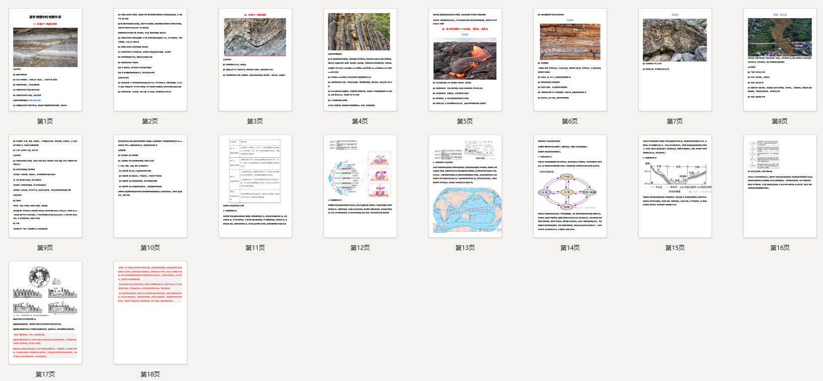 高考地理中的地质作用