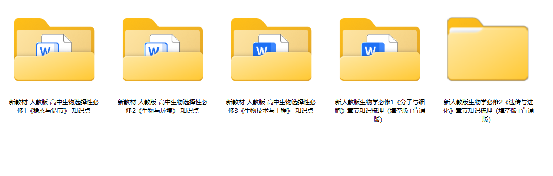 高中生物《全册知识点梳理》2025版