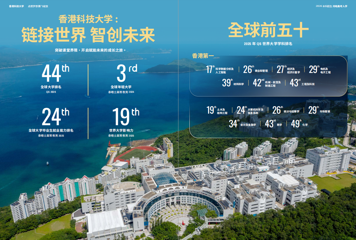 香港科技大学2026内地招生信息出炉！