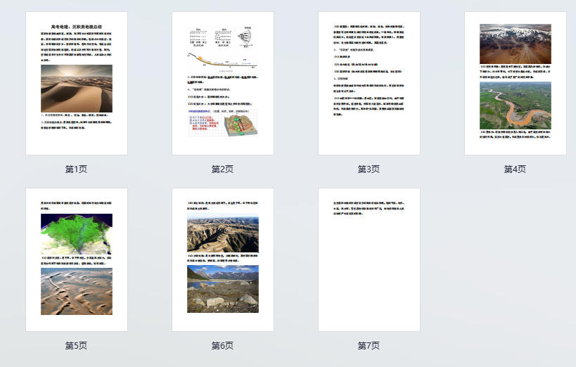 高考地理：沉积类地貌总结