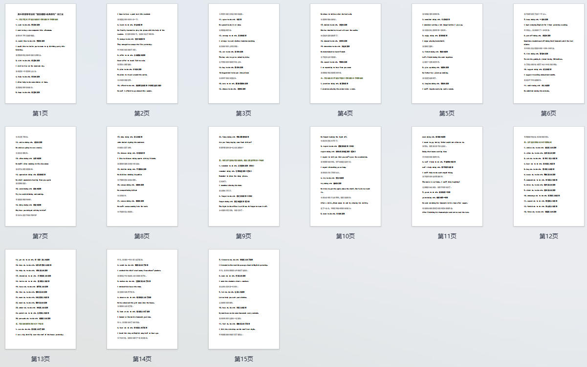 高中英语常考动词“固定搭配+经典例句”全汇总