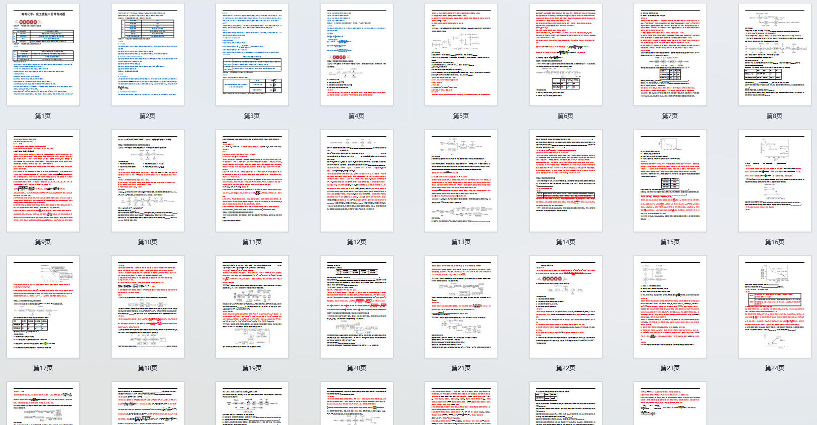 高考化学：化工流程中的常考问题