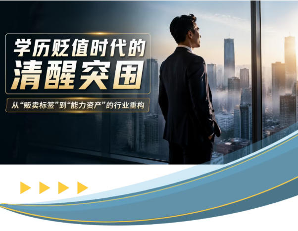 学历贬值时代的清醒突围：从“贩卖标签”到“能力资产”的行业重构