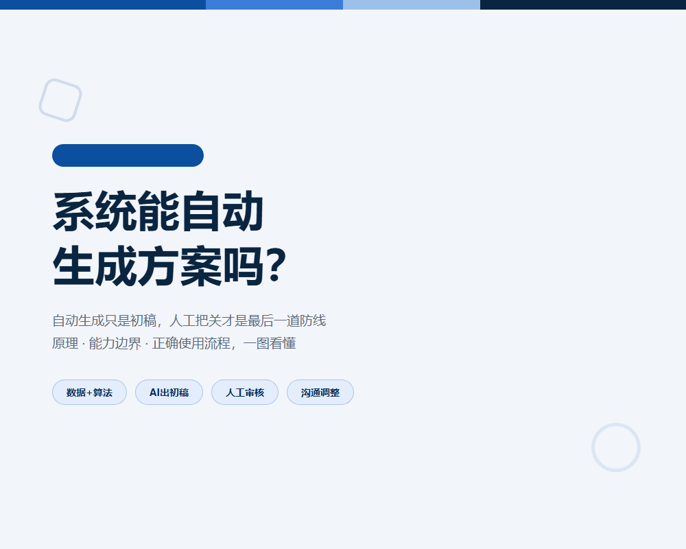 志愿填报系统能自动生成方案吗？自动生成只是初稿，人工把关才是最后一道防线