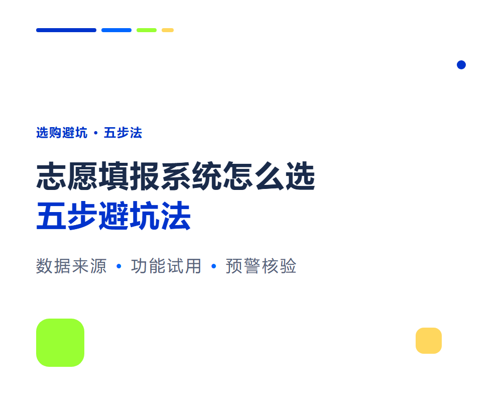 志愿填报系统怎么选不踩坑？选购避坑5步法