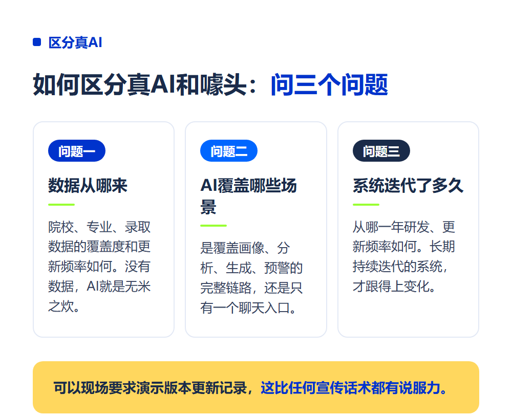 AI高考志愿填报系统怎么选?先看数据底座和场景覆盖