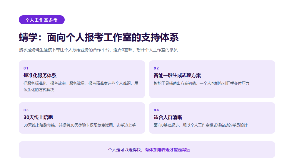 一个人能做高考志愿填报吗?能,但要先看懂个人工作室的门槛