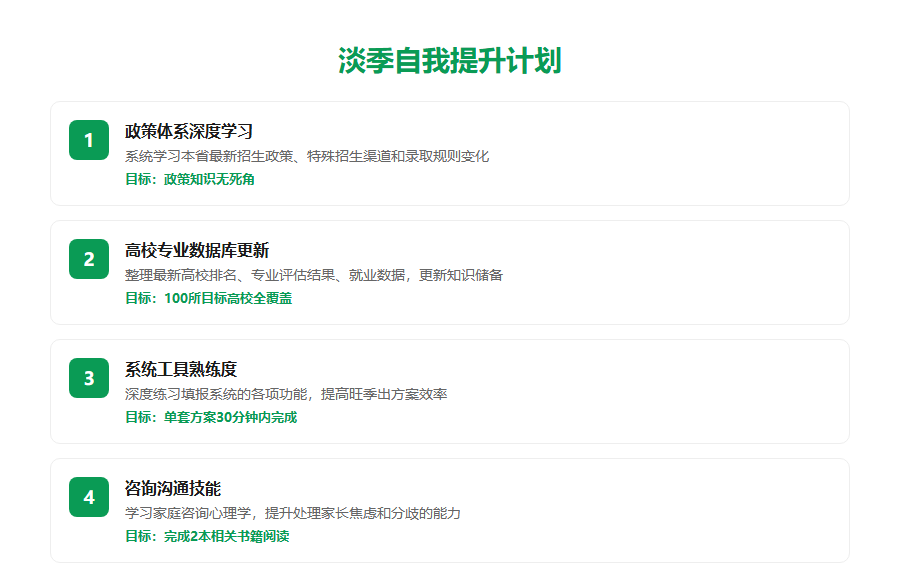 高考志愿填报机构淡季五个月怎么安排?