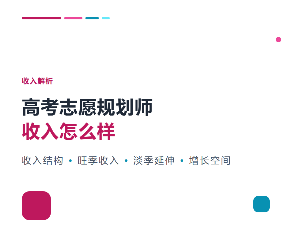高考志愿规划师收入怎么样？收入结构与增长空间