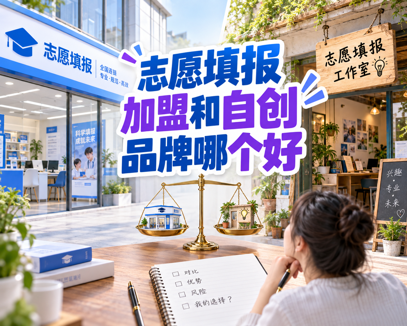 志愿填报加盟和自创品牌哪个好？两条创业路线对比